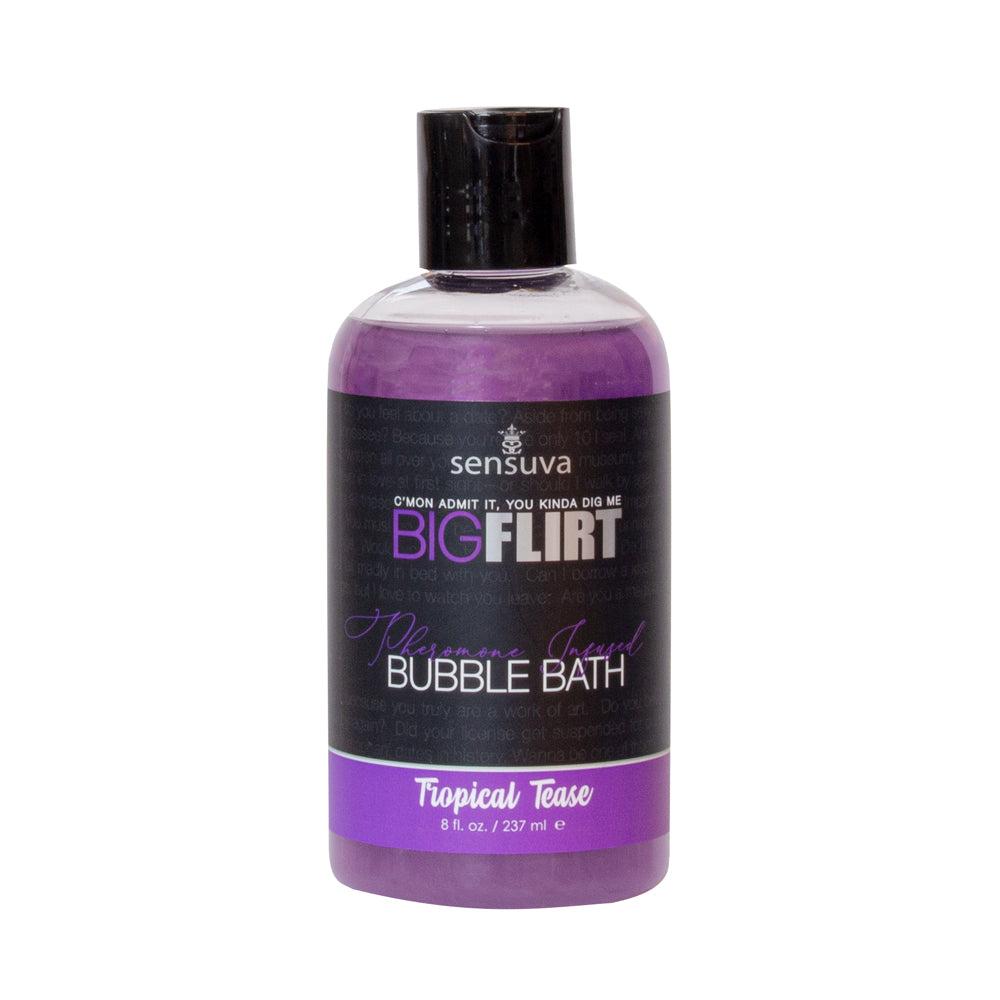 Sensuva Big Flirt Pheromone-Infused Bubble Bath Tropical Tease 8 oz.