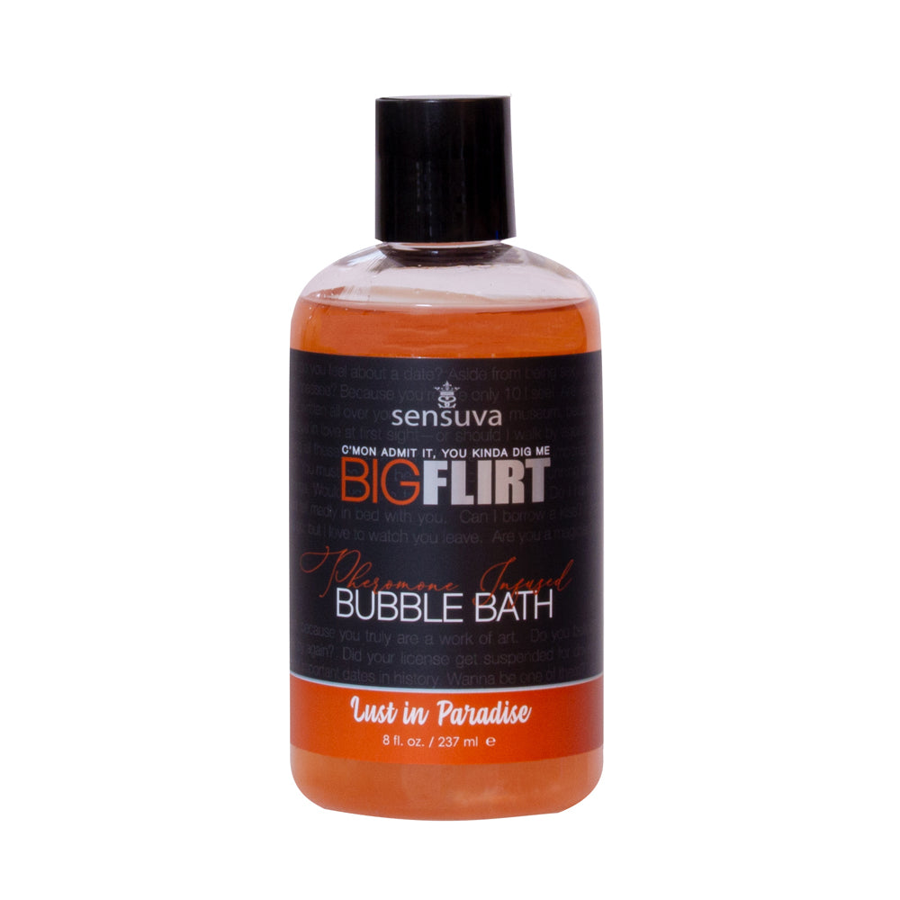 Sensuva Big Flirt Pheromone-Infused Bubble Bath Lust in Paradise 8 oz.