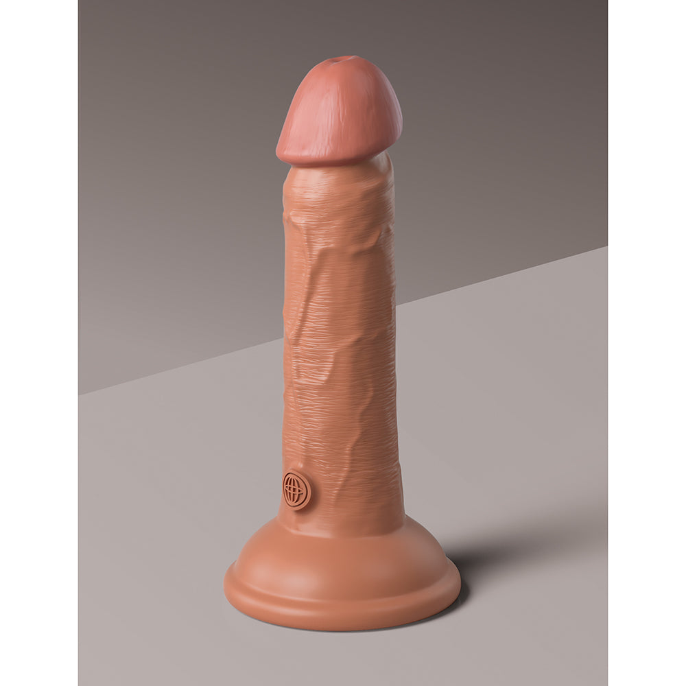 King Cock Elite 6in DualDens Sili Tan