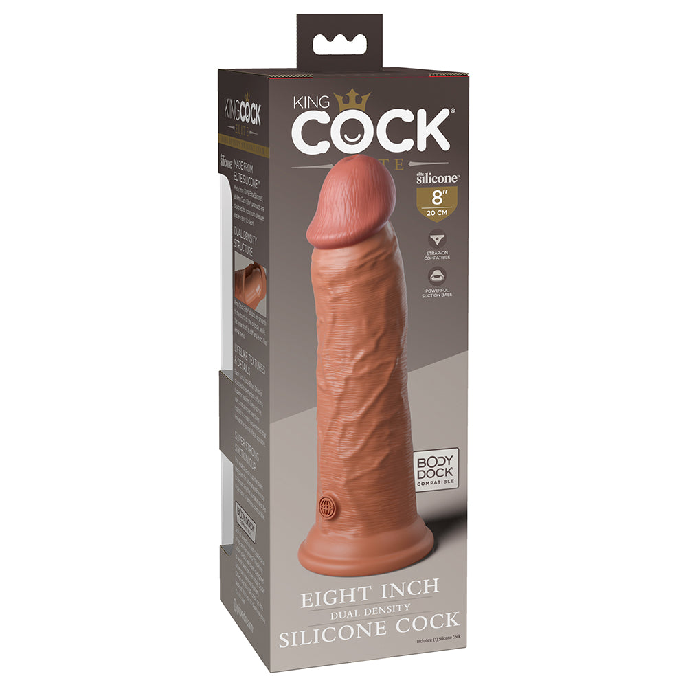 King Cock Elite 8 pulgadas DualDens Sili Tan