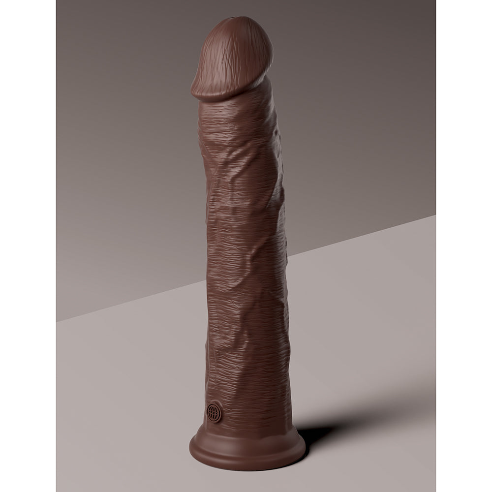 King Cock Elite 11 in. Dual Density Silicone Cock Realistic Dildo With Suction Cup Brown