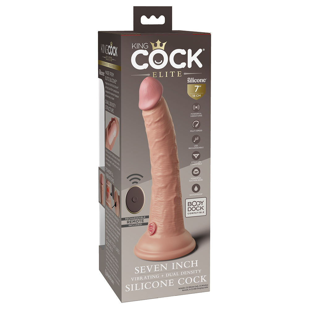 King Cock Elite 7in VibDualDensRem Bei