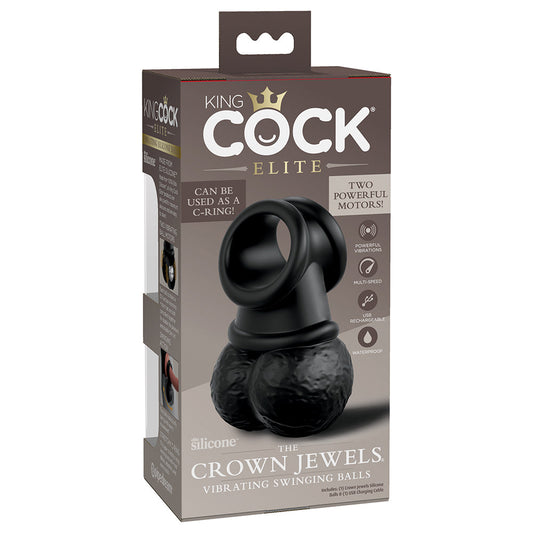 King Cock Elite CrownJewels Vibrador Negro