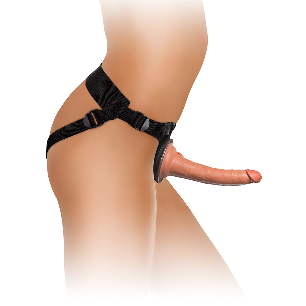 King Cock Elite Comfy Silicone Body Dock Kit With Dildo Tan/Black