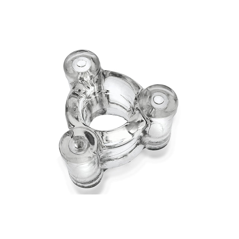 OxBalls Heavy Squeeze Weighted Squeeze Ballstretcher With 3 Stainless Steel Weights Clear