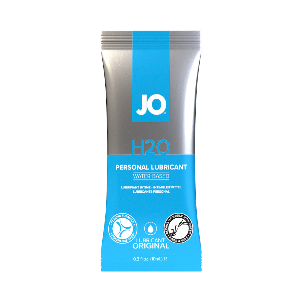 Lubricante personal a base de agua JO H2O Original, 10 ml, paquete de 12 unidades