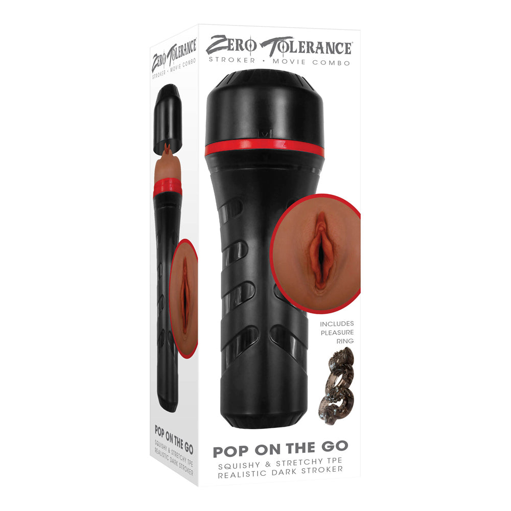 Zero Tolerance Pop On The Go Realistic Vagina Stroker Brown