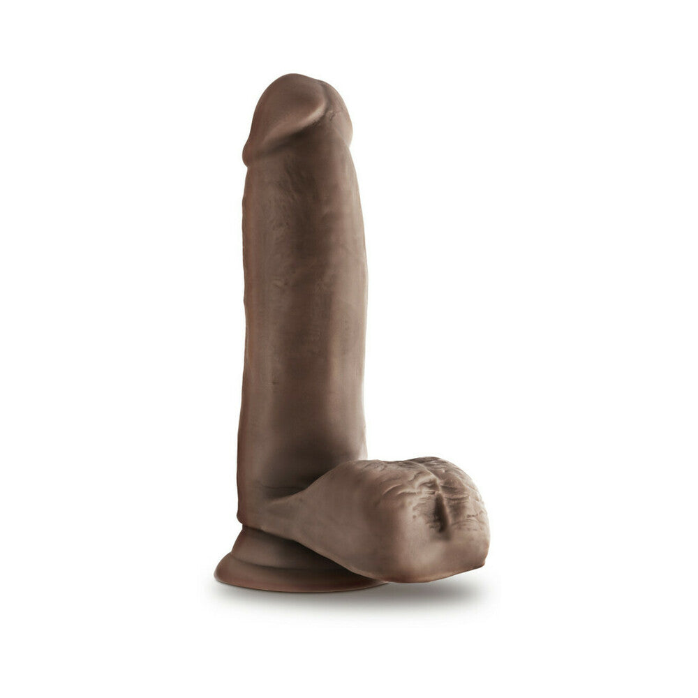 Dr. Skin Glide 7in Self Lubr Dildo Brown