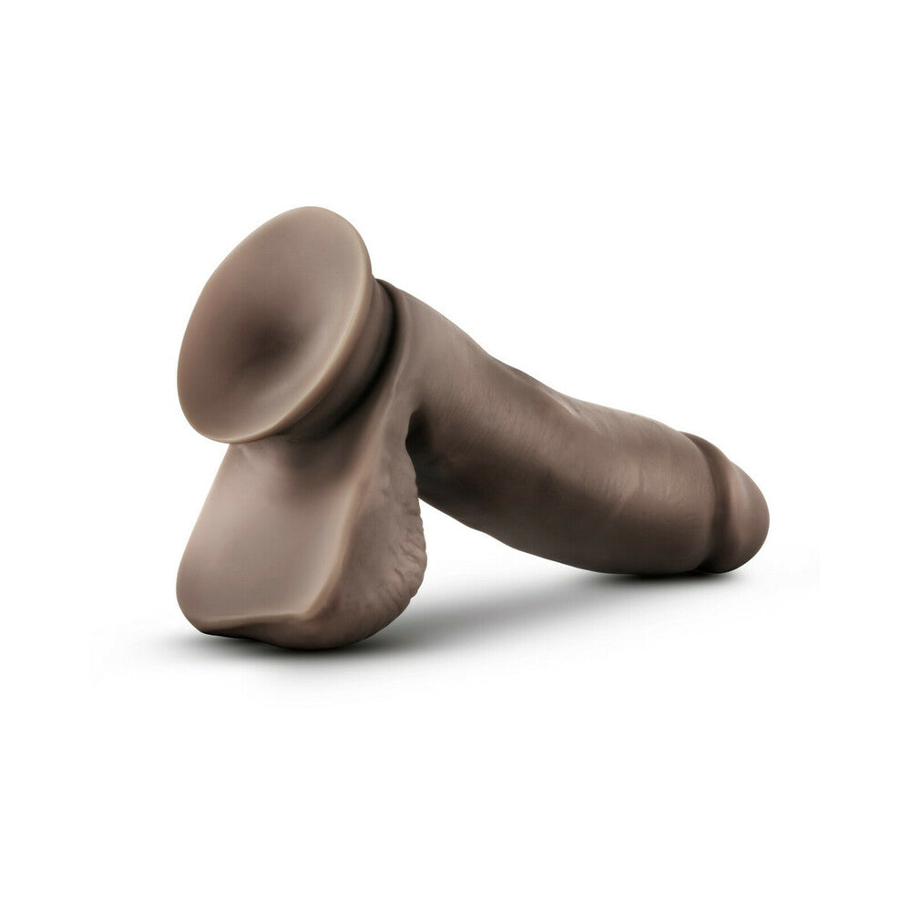 Dr. Skin Glide 7in Self Lubr Dildo Brown