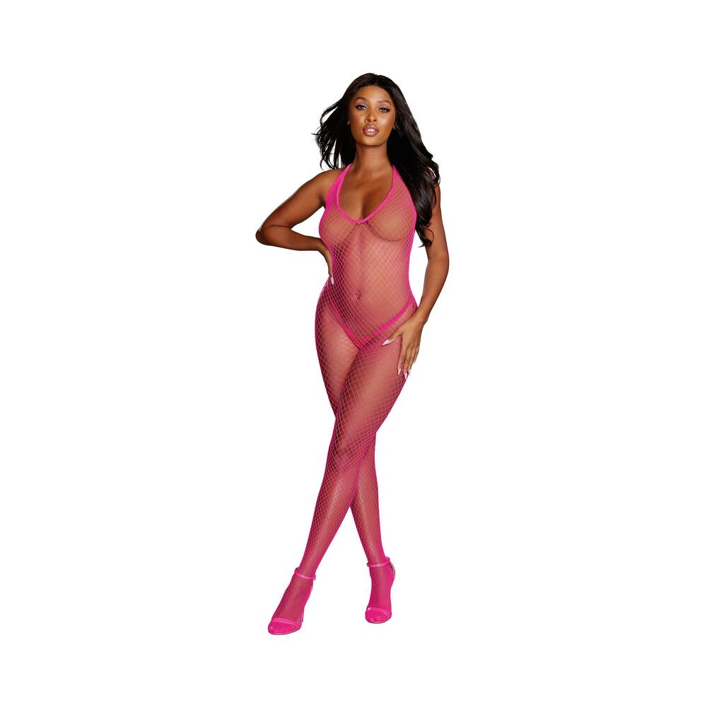 DG Halter Bodystocking NEON PINK OS