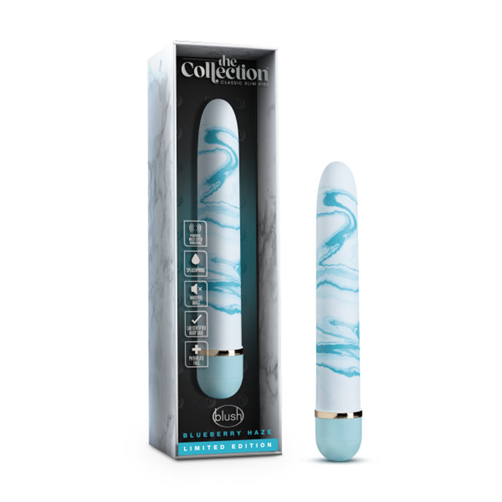 Blush The Collection Blueberry Haze Slimline Vibrator Blue