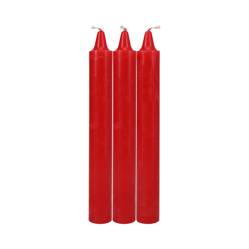 Japanese Drip Candles 3 Pack Red