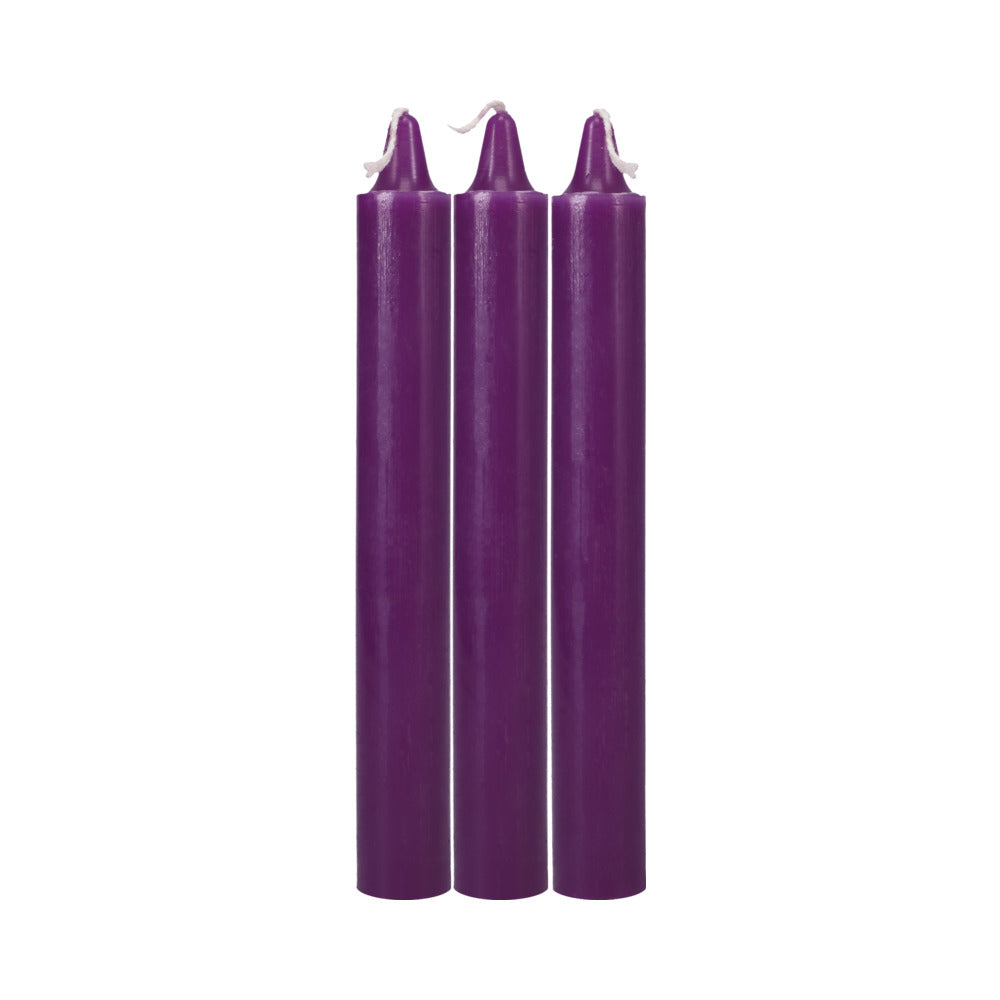 Velas japonesas de goteo, paquete de 3, color morado