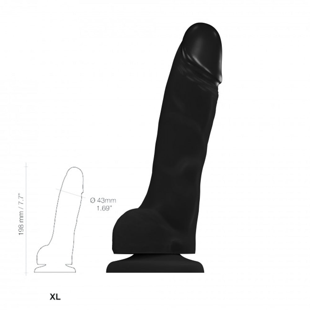 Strap-On-Me Realistic Soft Dildo Blk XL