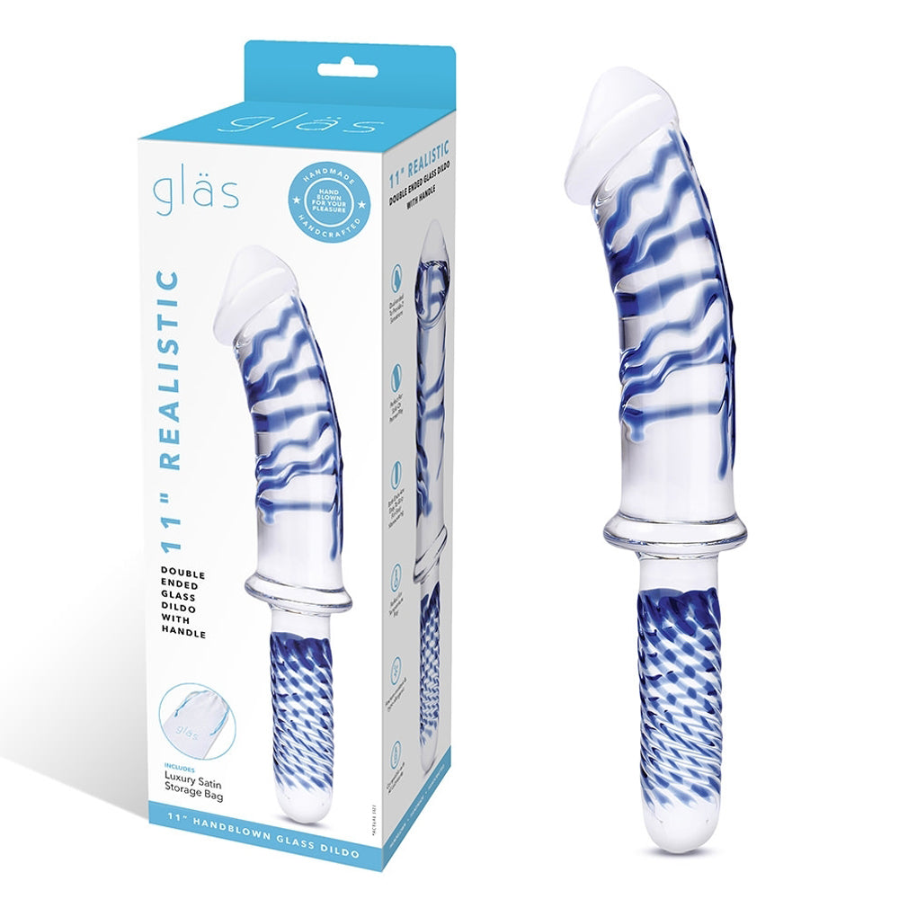 Glas 11in Realistic Double End Dildo