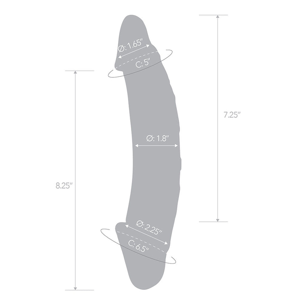 Glas 10.5in Girthy Realistic Double Dil