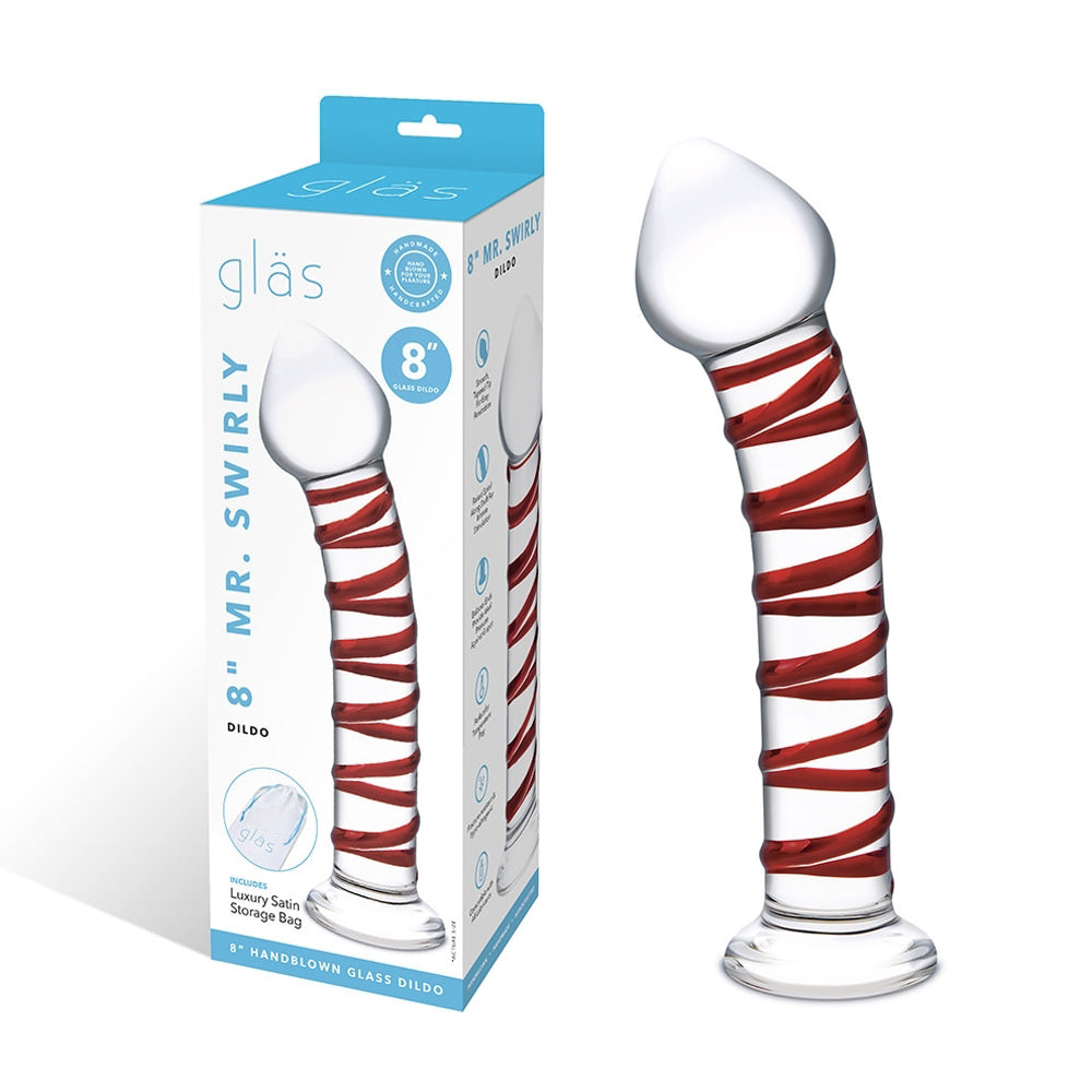 Glas 8in Mr. Swirly Glass Dildo