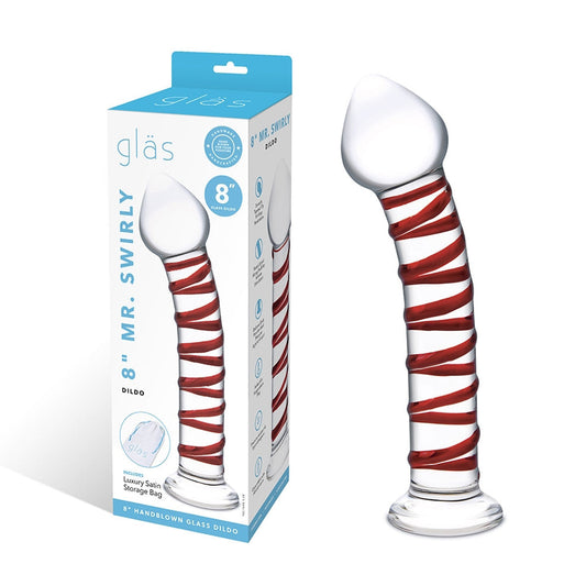 Glas 8in Mr. Swirly Glass Dildo