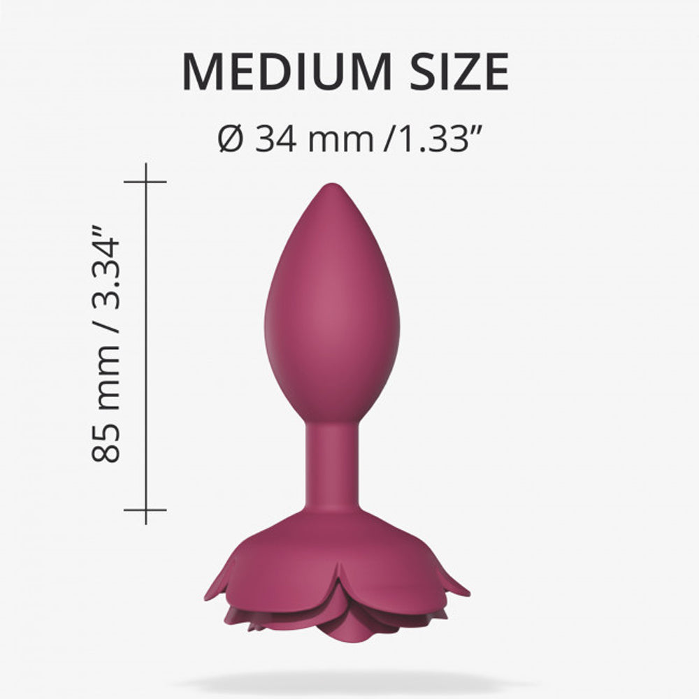 Love to Love Open Roses Silicone Anal Plug Plum Star Medium