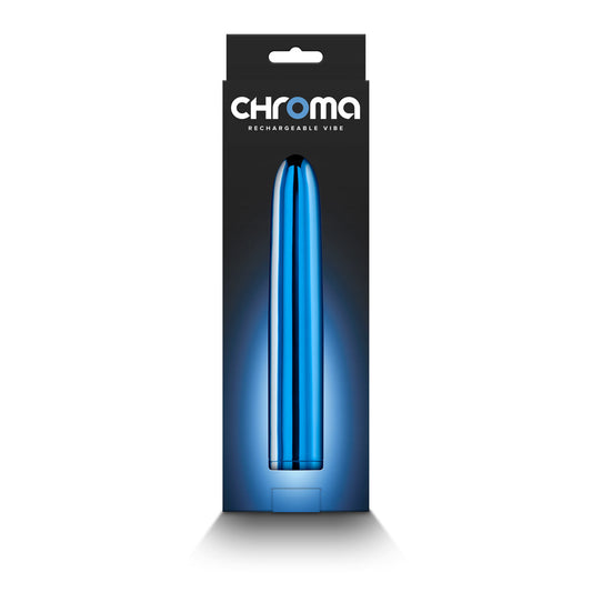 Chroma Rechargeable Vibe 7 in. Blue