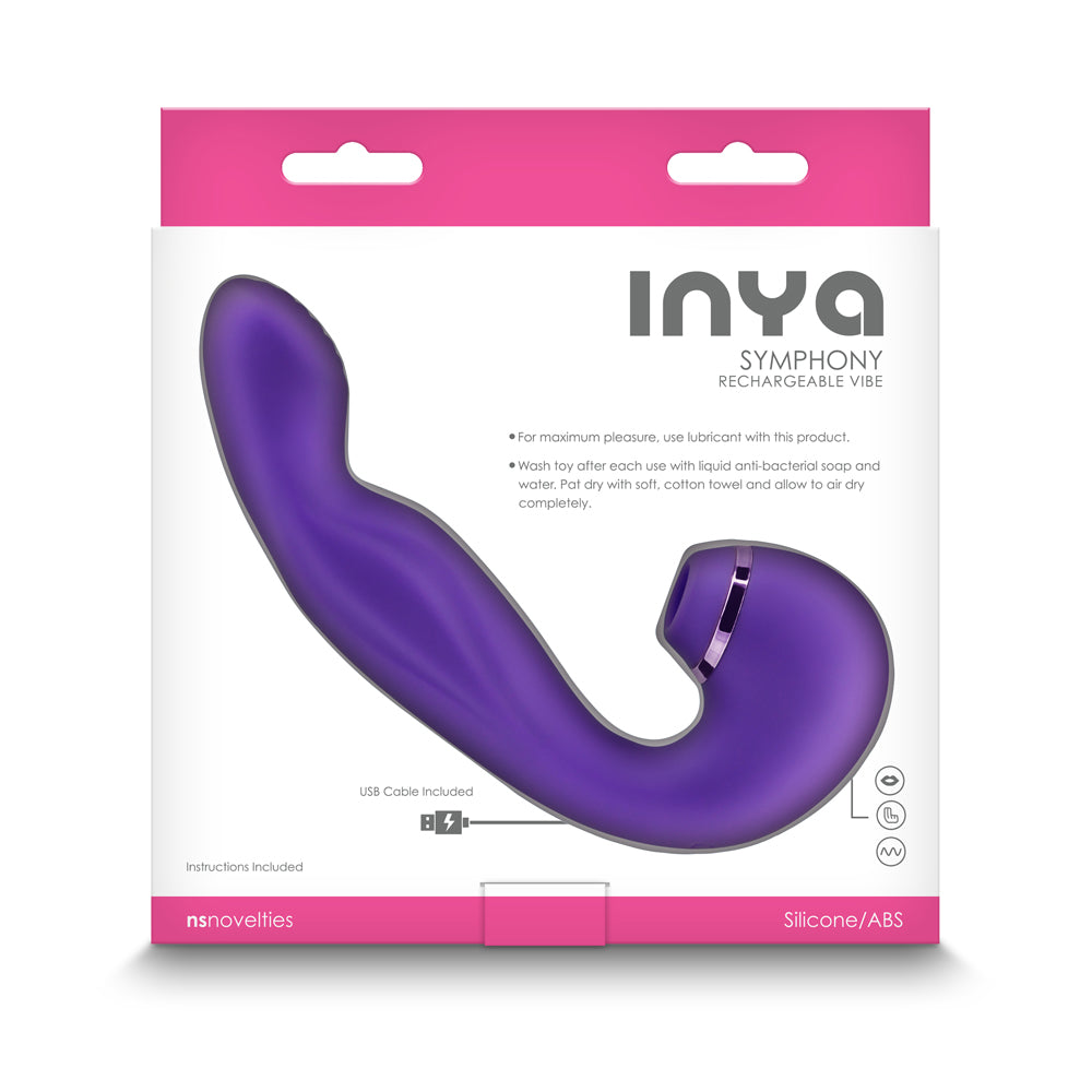 INYA Symphony Rechargeable Vibe with Suction Purple