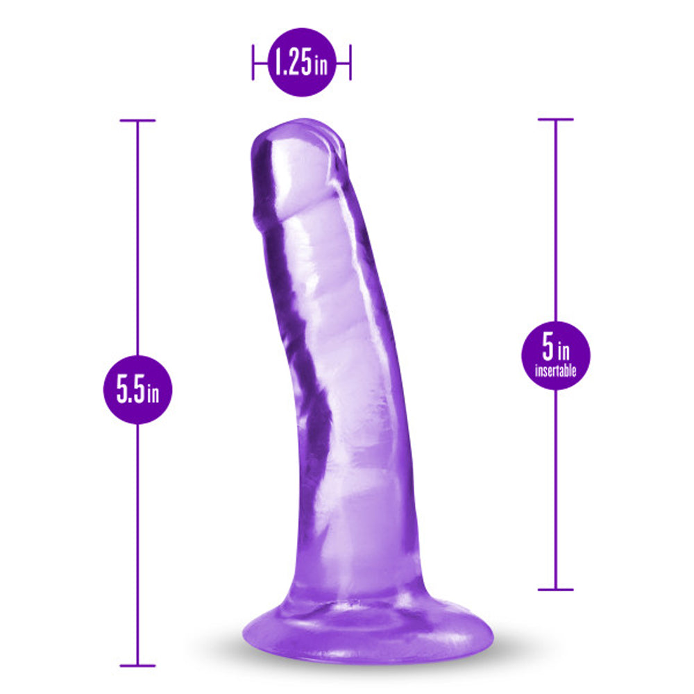 B Yours Plus Hard n Happy 5in Dildo Pur