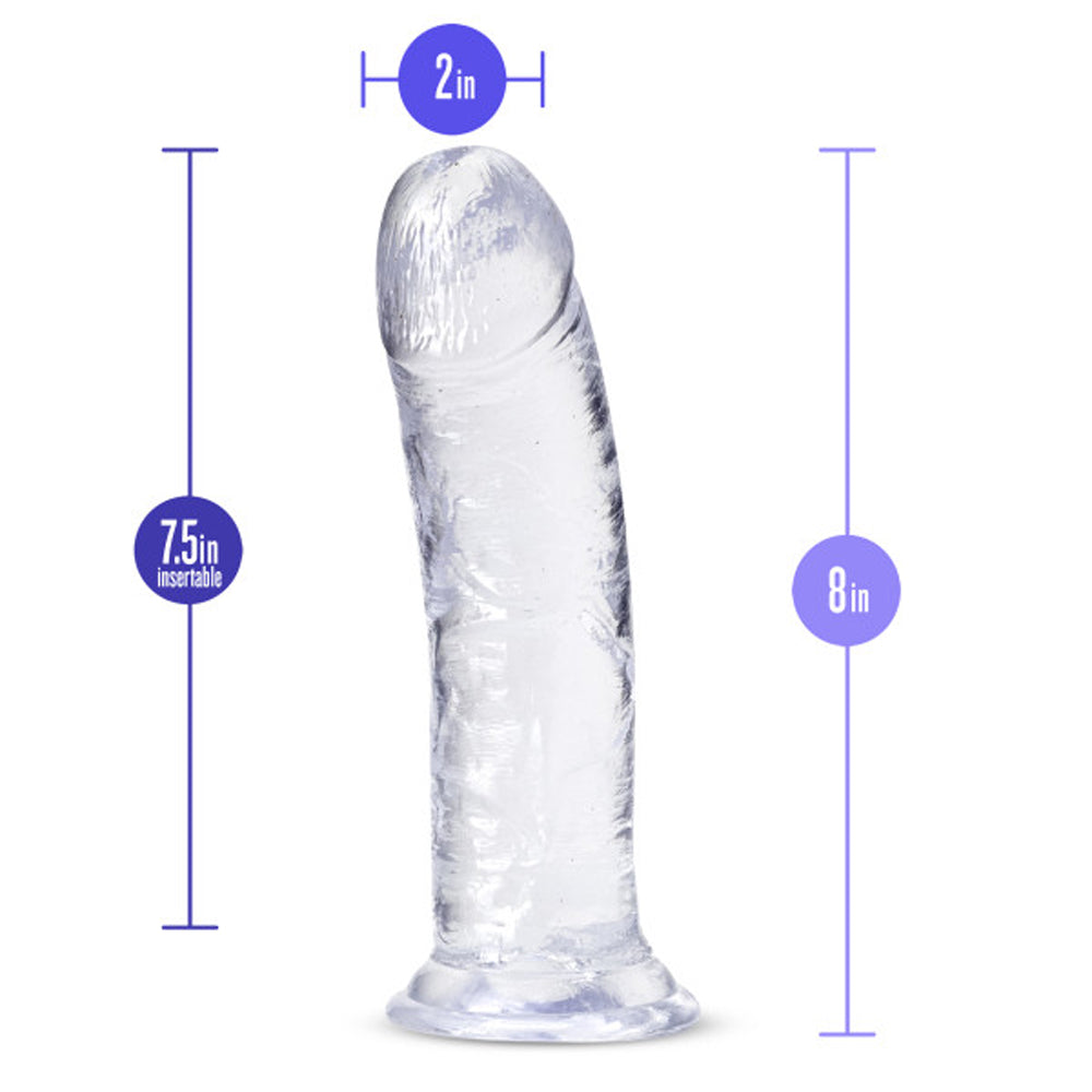 B Yours Plus Roar n Ride 8in Dildo Clear