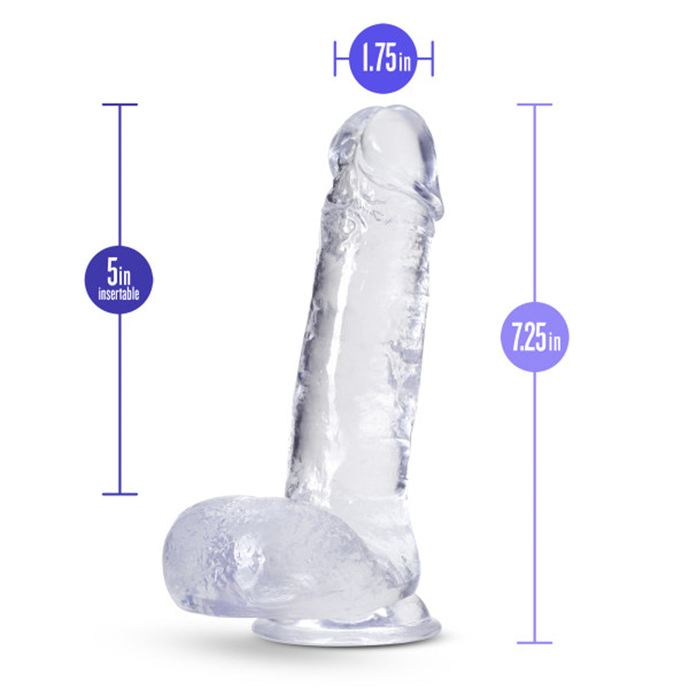 B Yours Plus Rock n Roll 7in Dildo Clear