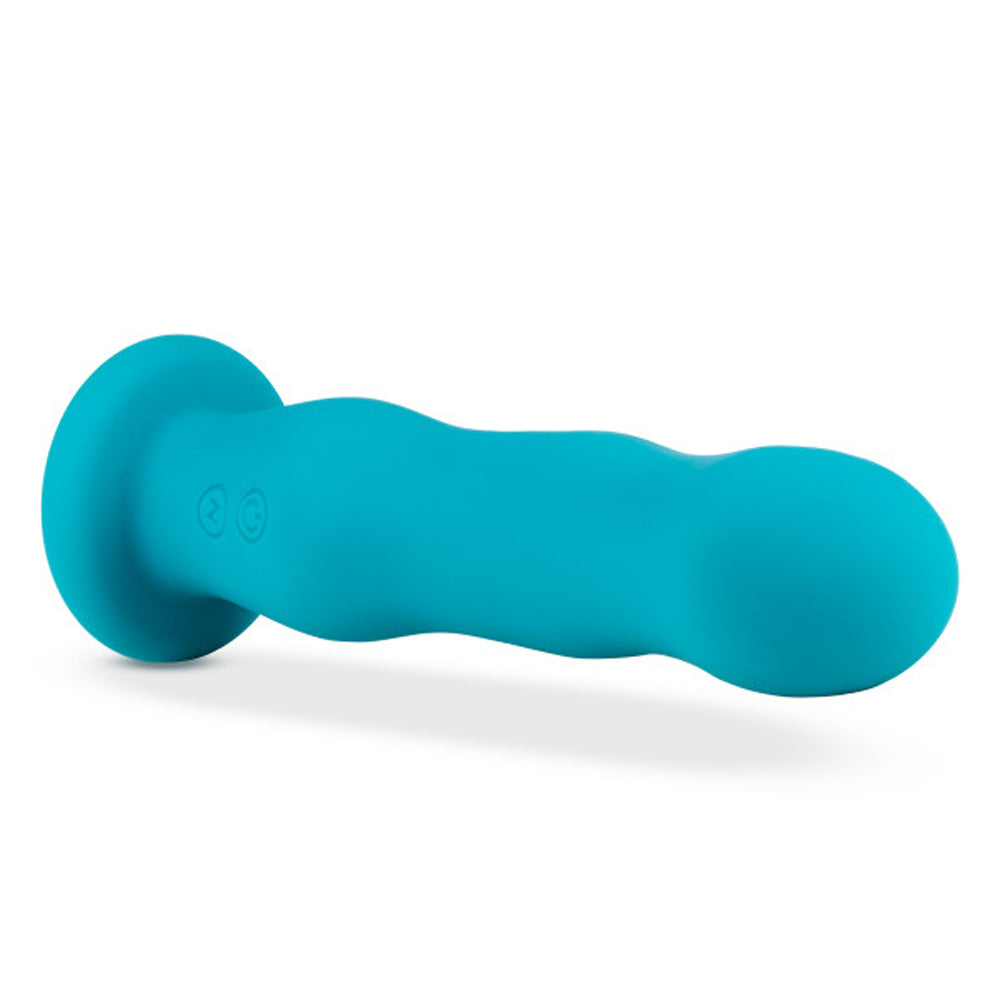 Consolador vibrador Impressions Miami de 6,5 pulgadas, color verde azulado