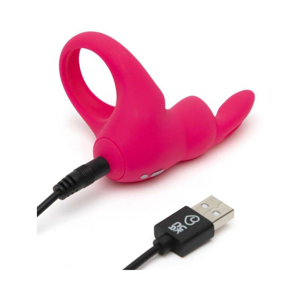 HR Rechargeable Cockring With Ears Pink