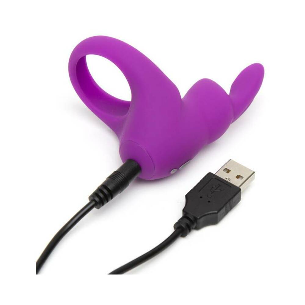 HR Rechargeable Cockring With Ears Pur