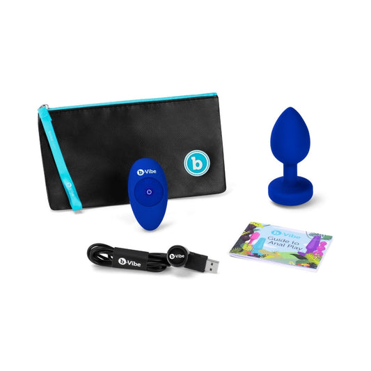 b-Vibe Vibrating Jewel Blue Sapph L/XL