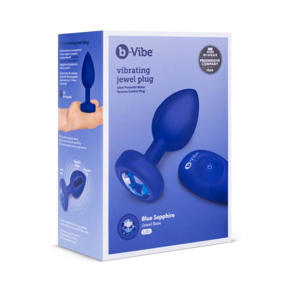 b-Vibe Vibrating Jewel Blue Sapph L/XL