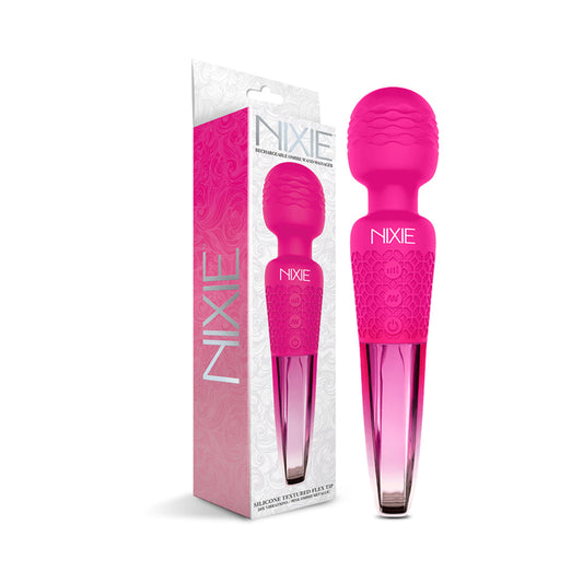 Nixie Rechargeable Wand Massager Pink Ombre Metallic