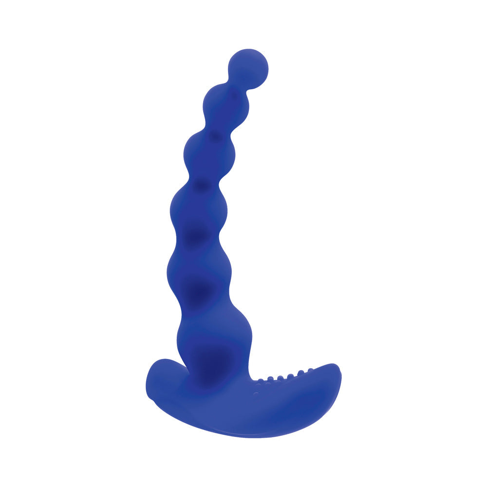 GX Beaded Pleasure Probe Vibrator Blue