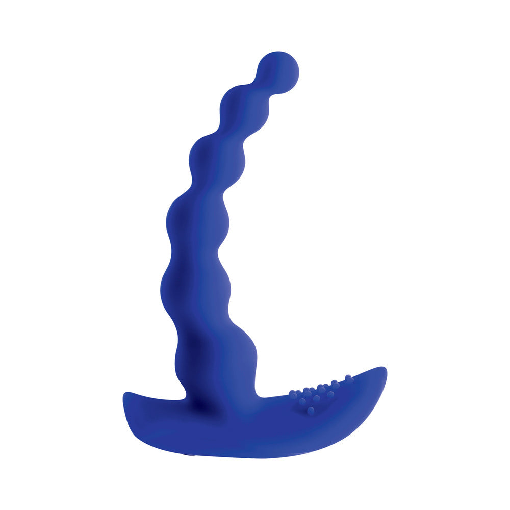 GX Beaded Pleasure Probe Vibrator Blue