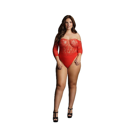 Le Desir CrotchlessRhinestTeddy Red QS