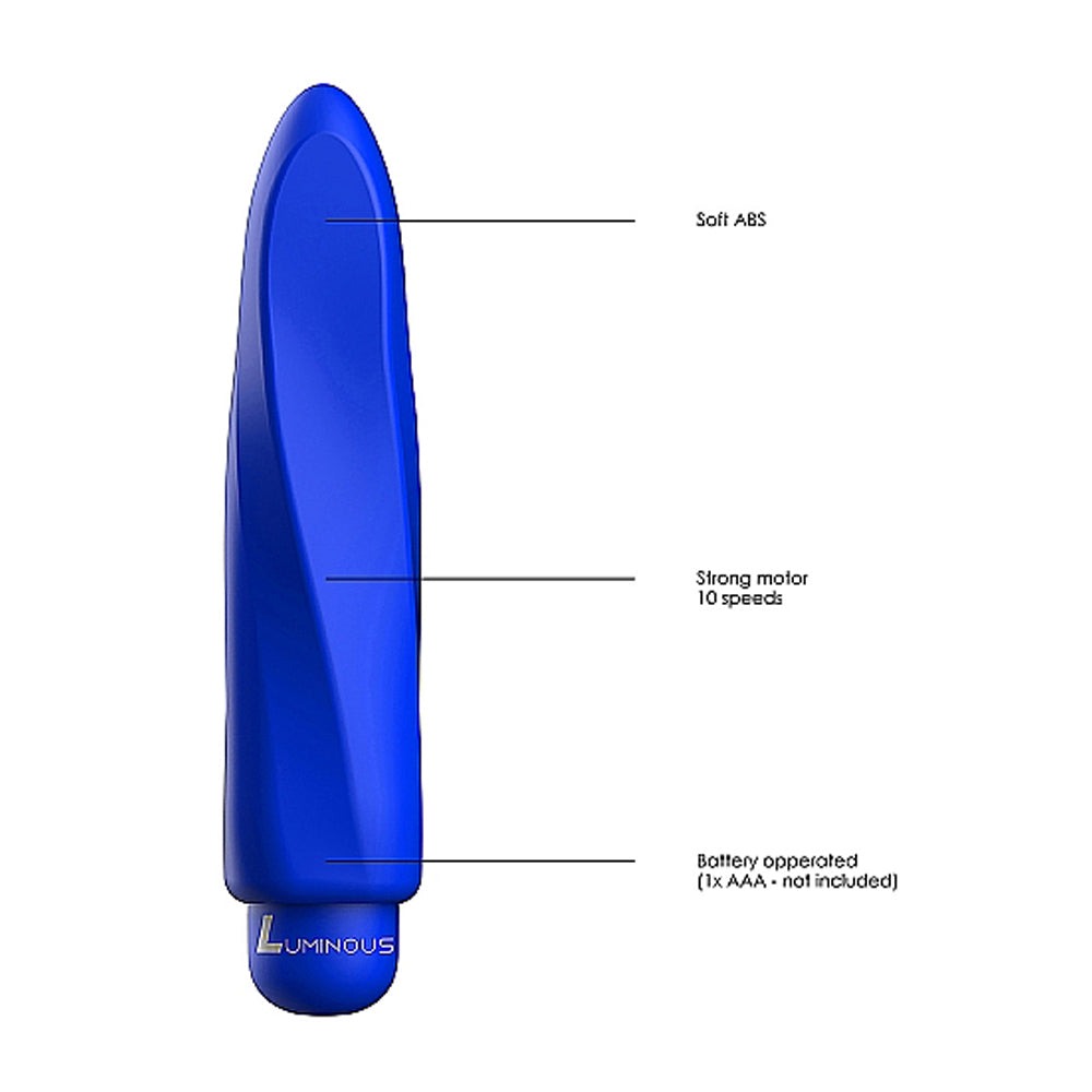 Luminous Myra 10-Speed Bullet Vibrator With Silicone Sleeve Royal Blue