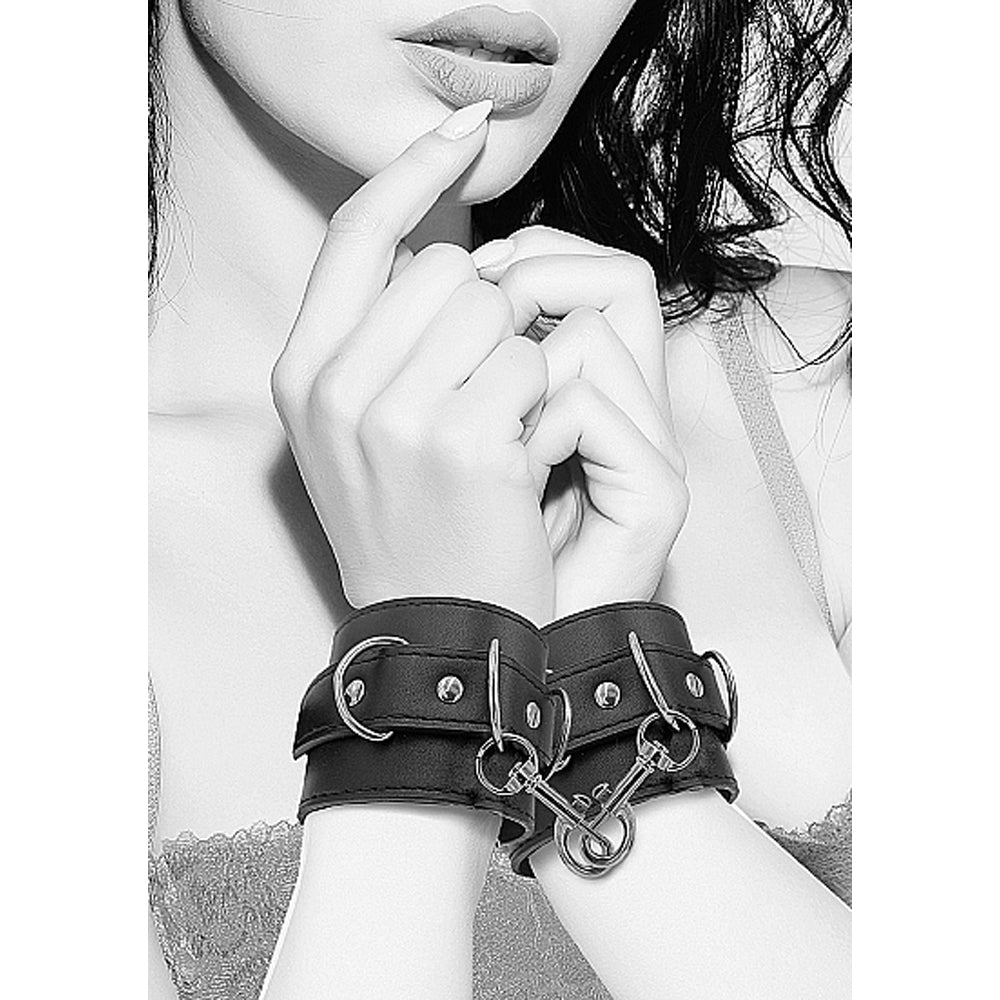 Ouch B&W BondLeather WristAnkle Cuff Blk