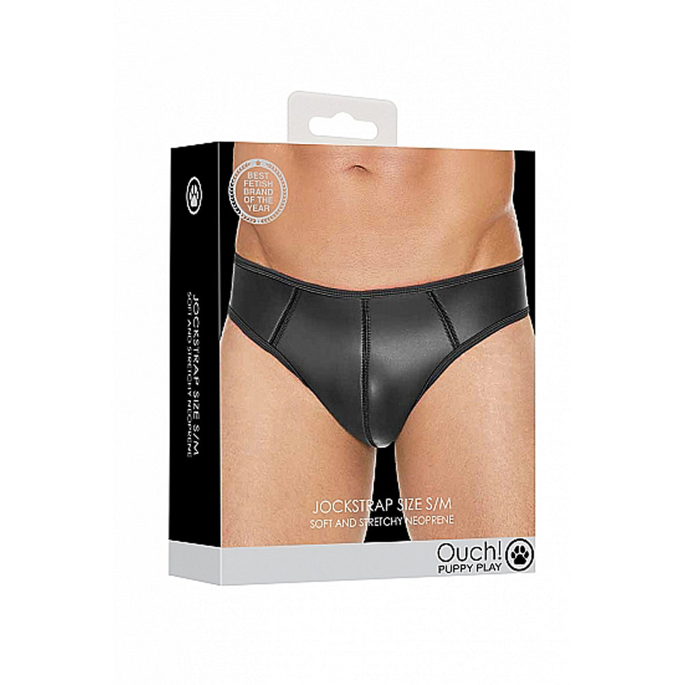 Ouch! Puppy Play Neoprene Jockstrap Black S/M