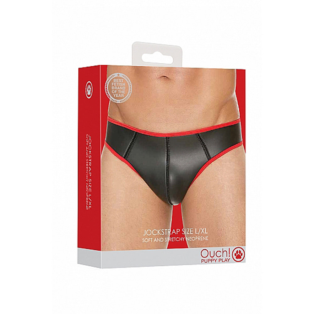 Ouch! Puppy Play Neoprene Jockstrap Red L/XL