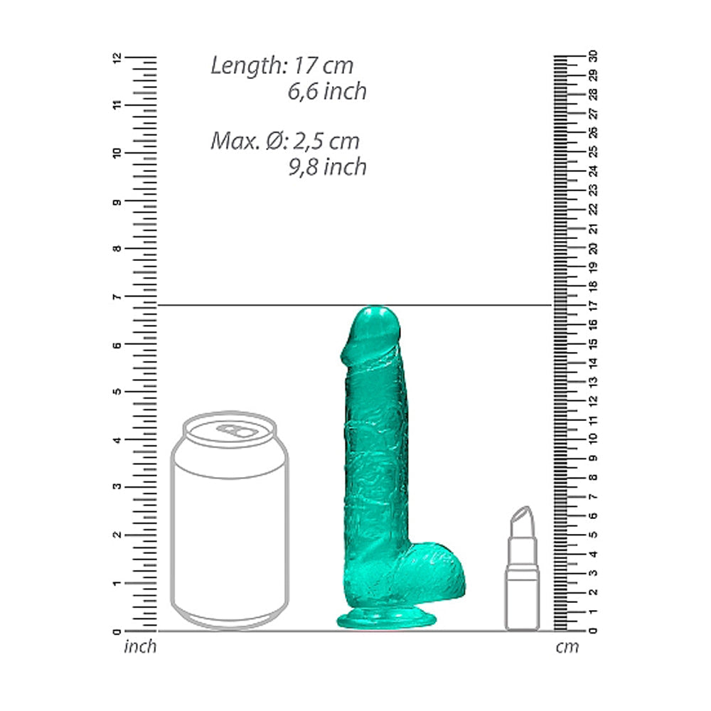 RealRock CC 6in Dildo WBalls&Suction Tur