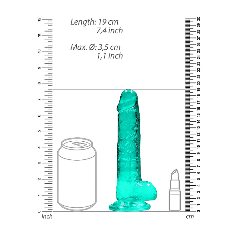 RealRock CC 7in Dildo WBalls&Suction Tur