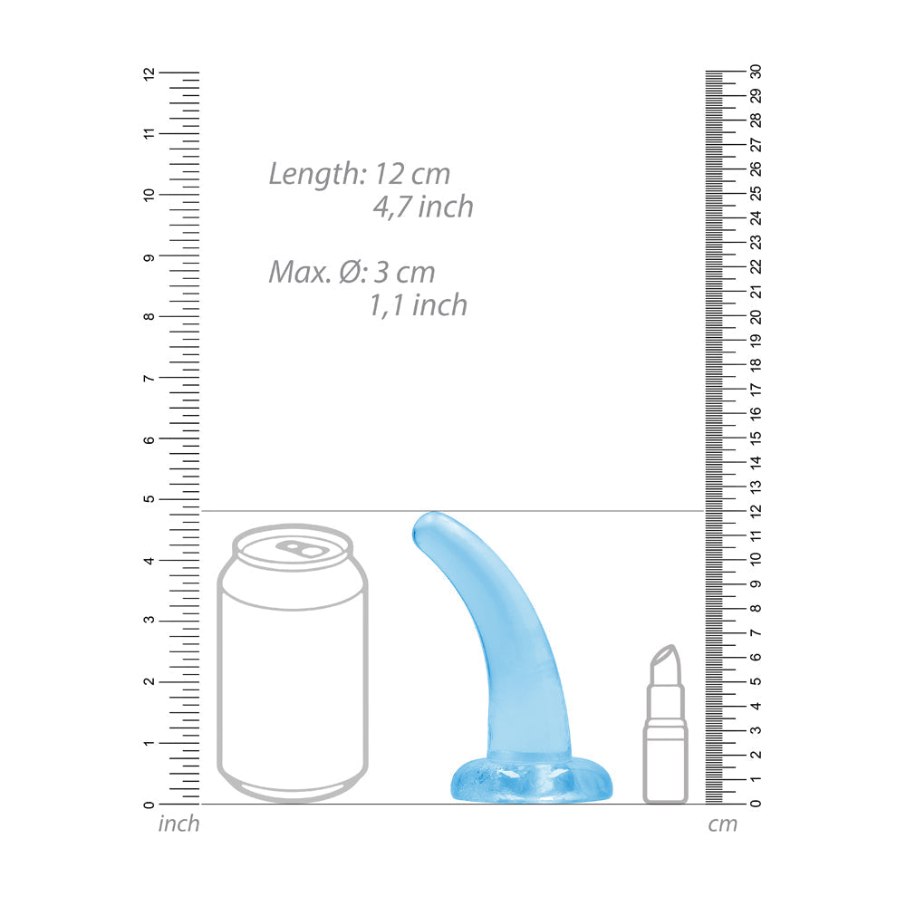 RealRock CC 5in Curve Dildo WSuction Blu