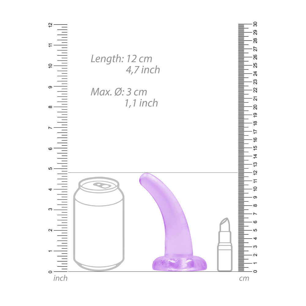 RealRock CC 5in Curve Dildo WSuction Pur