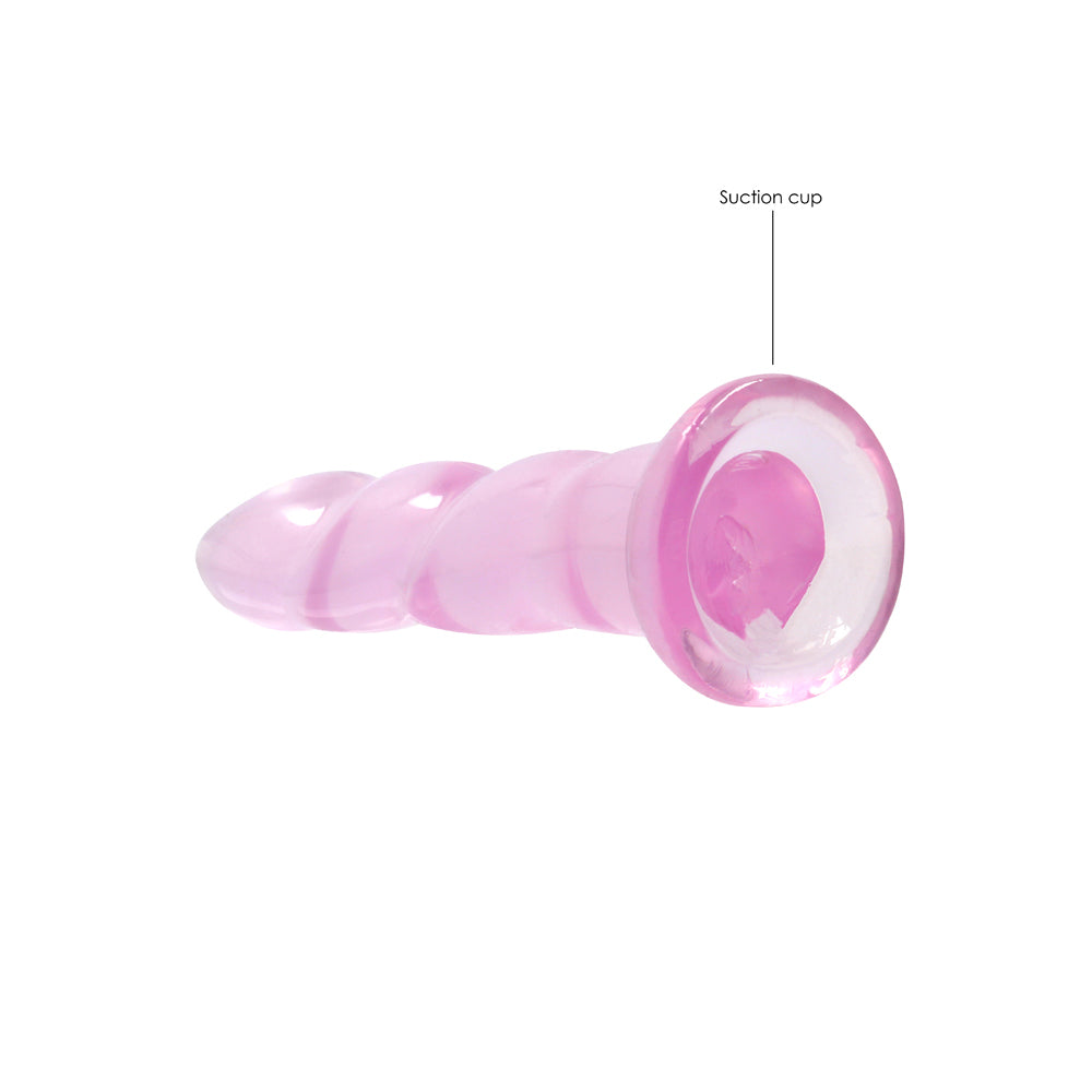 RealRock CC 7in Twist Dildo WSuction Pnk