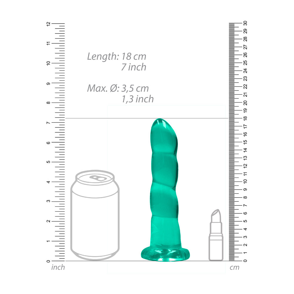 RealRock CC 7in Twist Dildo WSuction Tur