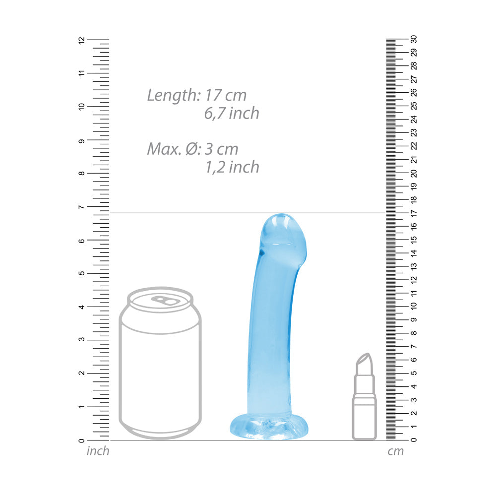 RealRock CC 7in Dildo W/Suction Cup Blue