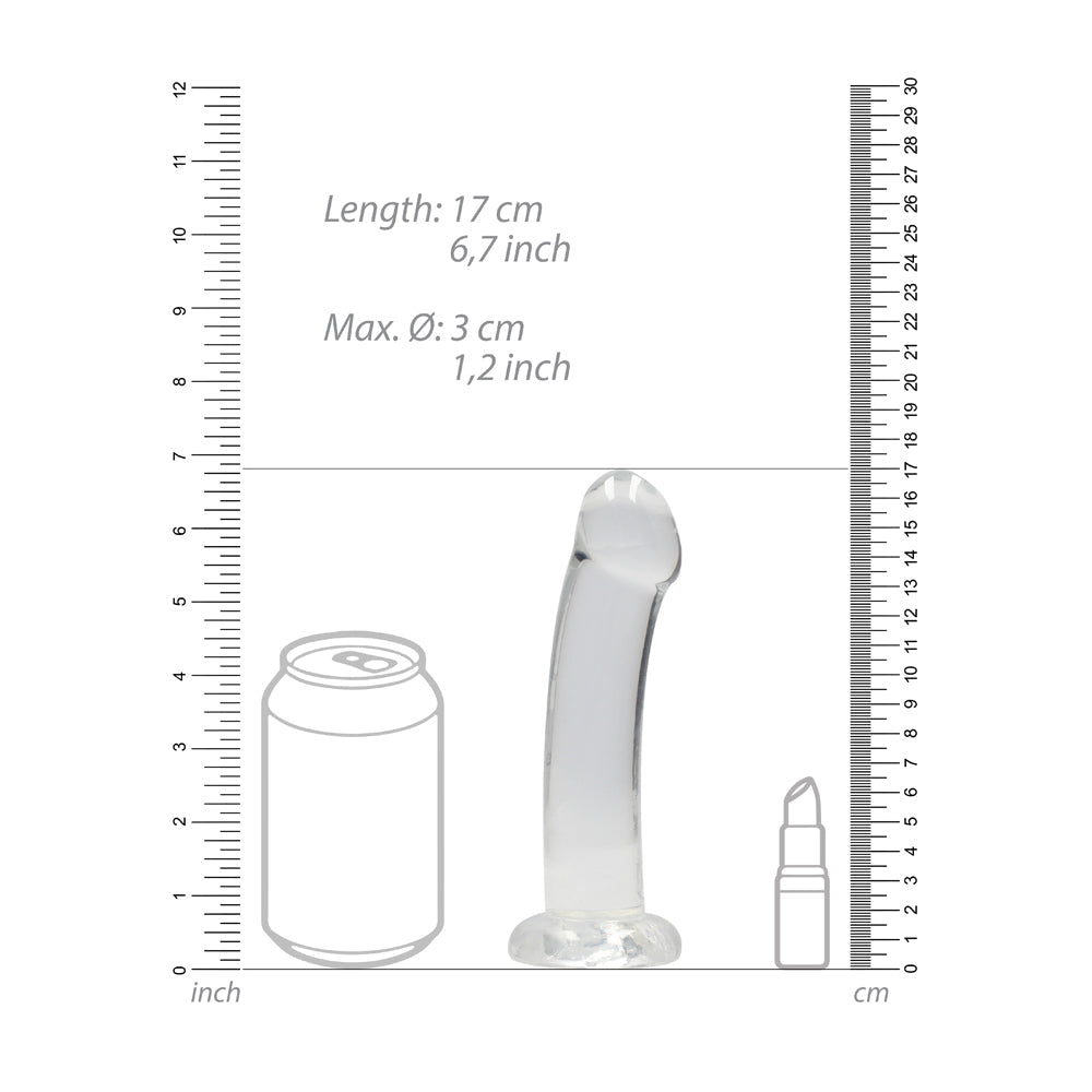 RealRock CC 7in Dildo W/Suction Cup Clr