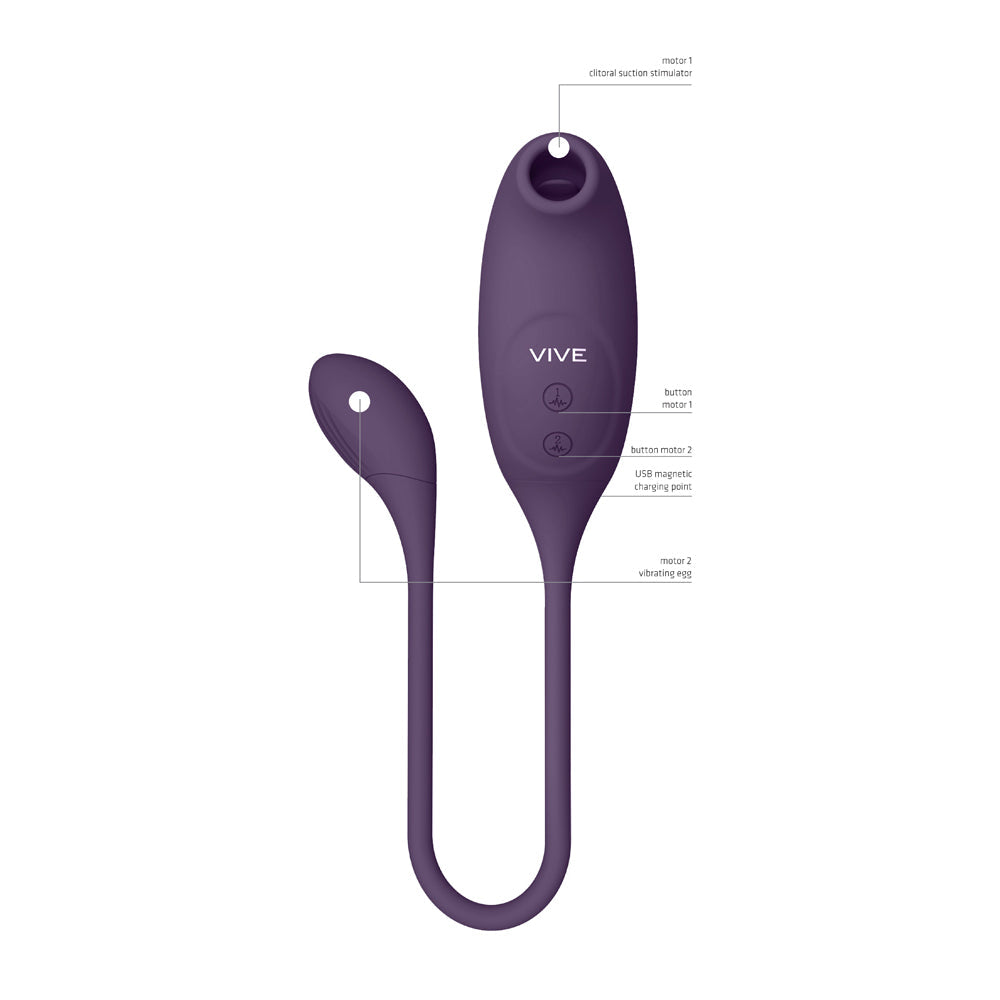 VIVE QUINO Air Wave Vibrating Egg Purple